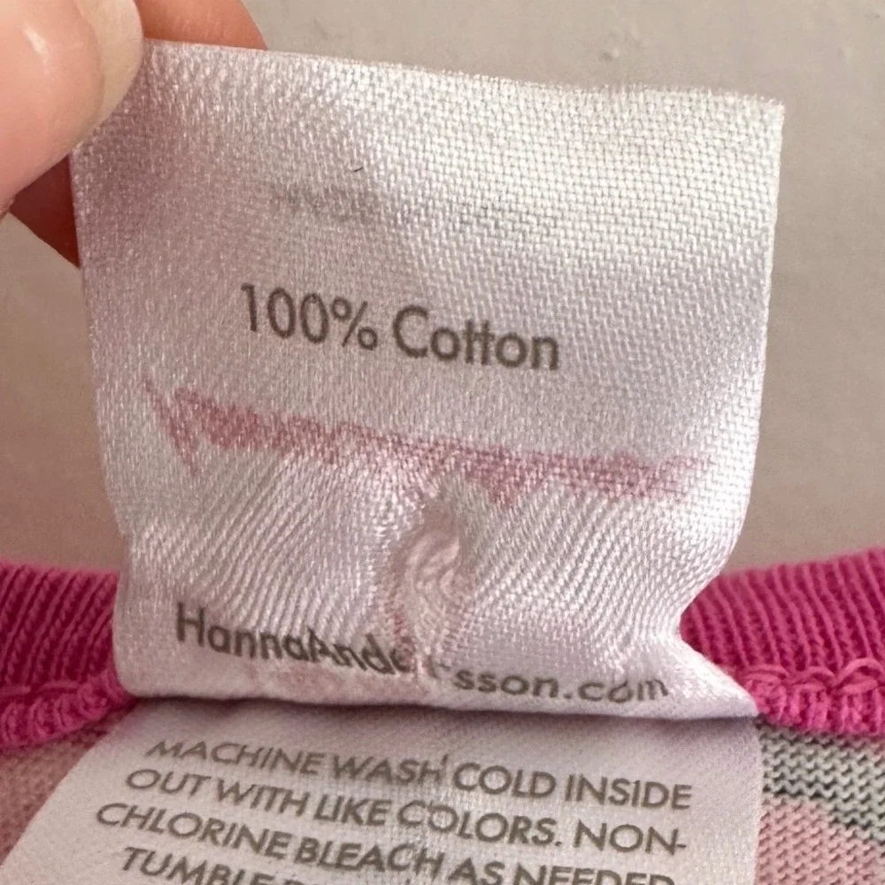 Hanna Andersson Kids Pink Unicorn Rainbow Pocket Skater Dress Size 10